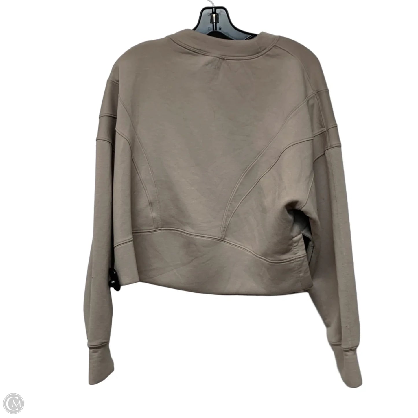 Athletic Sweatshirt Crewneck By Ypb In Beige, Size: M