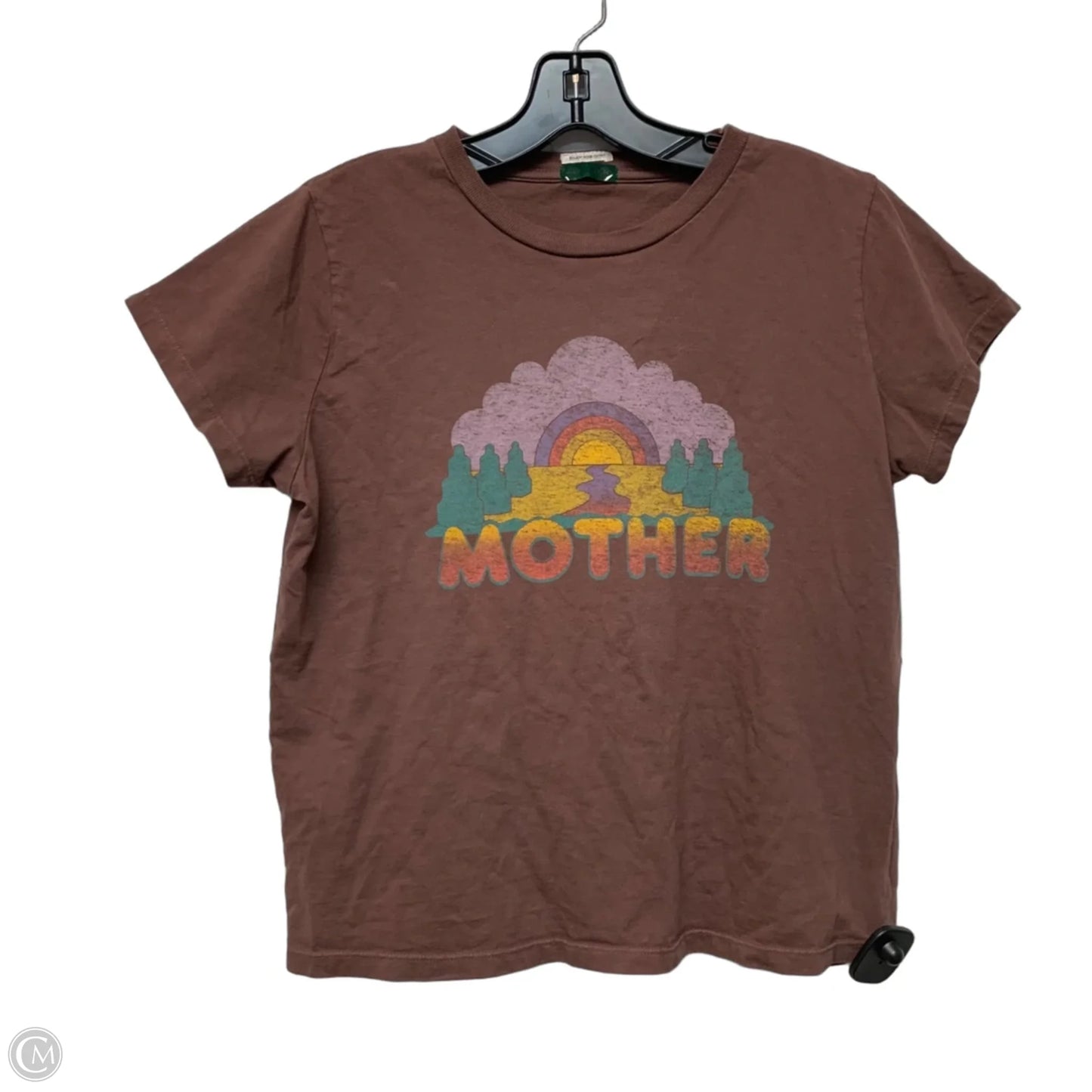 Top Short Sleeve Designer By Mother In Brown, Size: S