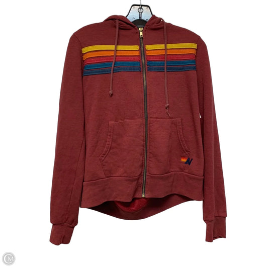 Sweatshirt Hoodie By Aviator Nation In Red, Size: S