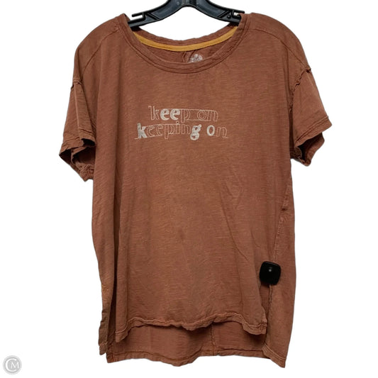 Top Short Sleeve By Pilcro In Orange, Size: S