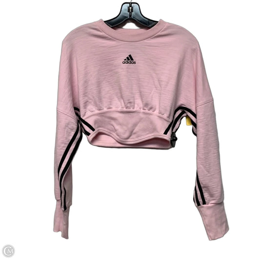 Athletic Sweatshirt Crewneck By Adidas In Pink, Size: Xs