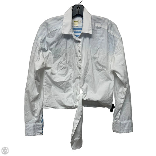 Top Long Sleeve By Maeve In White, Size: M