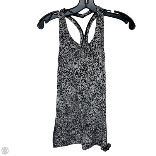 Athletic Tank Top By Lululemon In Black & White, Size: S