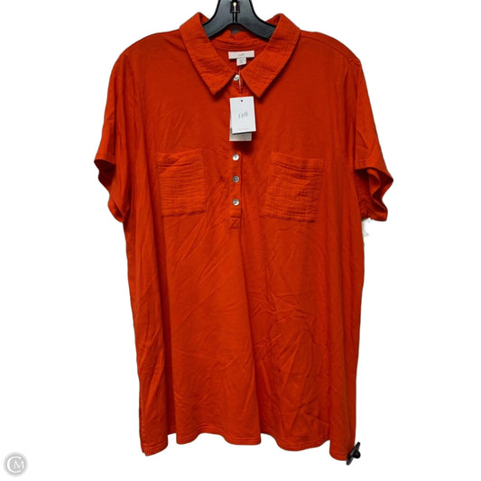 Top Short Sleeve By J. Jill In Orange, Size: Xlp