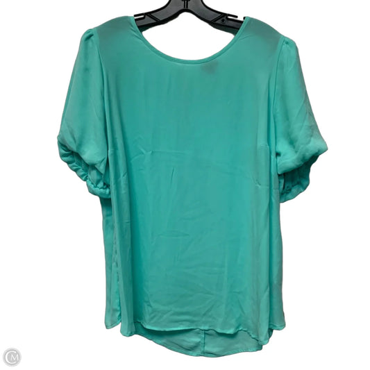 Blouse Short Sleeve By Torrid In Aqua, Size: 1x