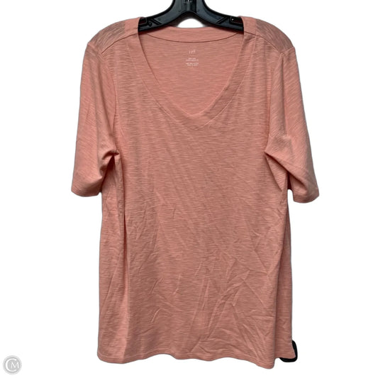 Top Short Sleeve Basic By J. Jill In Pink, Size: L