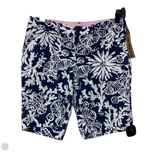Shorts Designer By Lilly Pulitzer In Blue & White, Size: 4