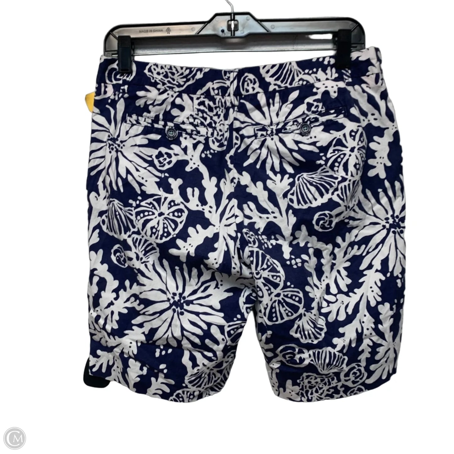 Shorts Designer By Lilly Pulitzer In Blue & White, Size: 4