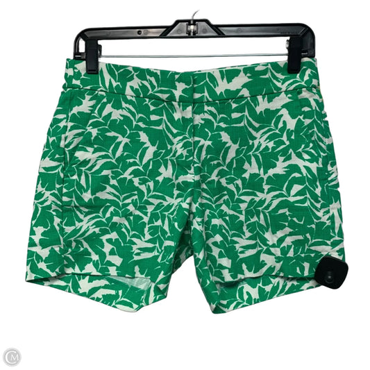 Shorts By J. Crew In Green & White, Size: 0