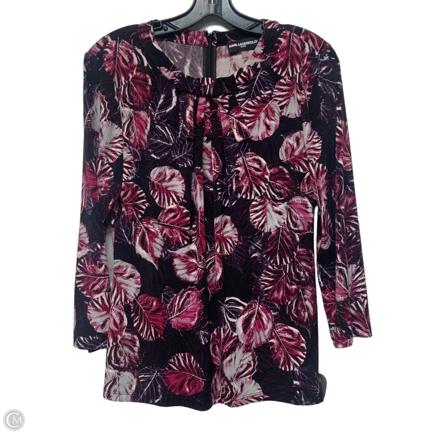 Top Long Sleeve Designer By Karl Lagerfeld In Purple, Size: S