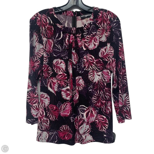 Top Long Sleeve Designer By Karl Lagerfeld In Purple, Size: S