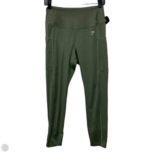 Athletic Leggings By Gym Shark In Green, Size: L