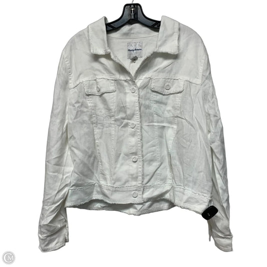 Jacket Shirt By Tommy Bahama In White, Size: Xl