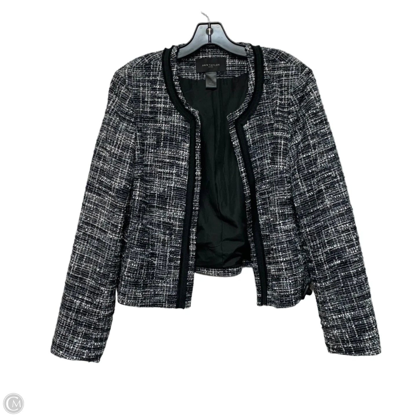 Jacket Other By Ann Taylor In Black & Blue, Size: L