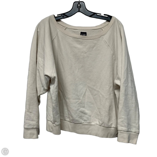 Sweatshirt Crewneck By Gap In Cream, Size: L