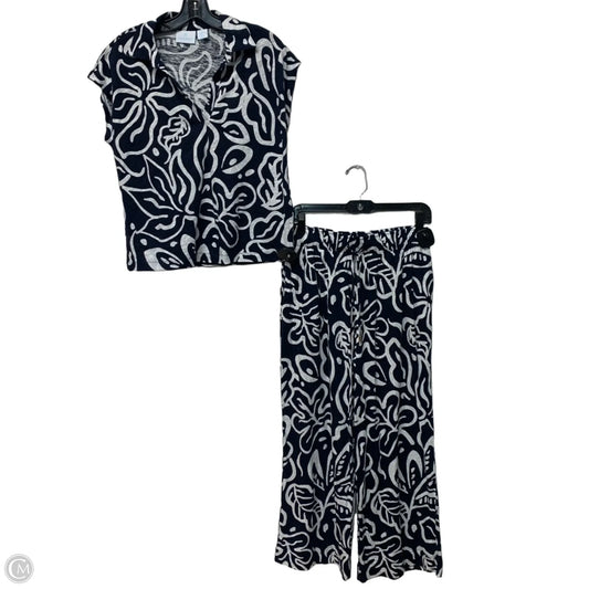 Pants Set 2pc By Cynthia Rowley In Blue & White, Size: M