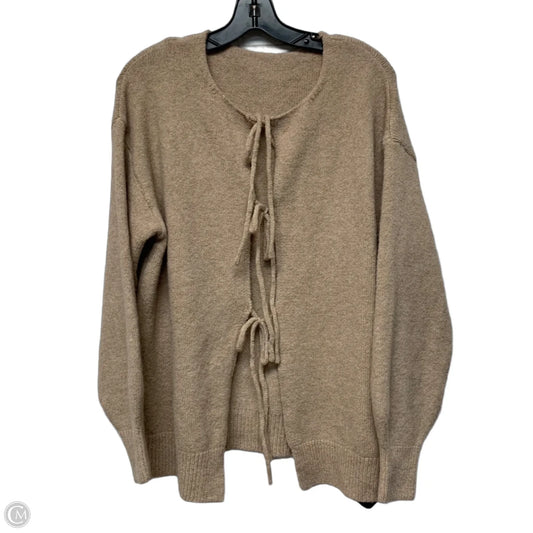 Sweater Cardigan In Brown, Size: Xl