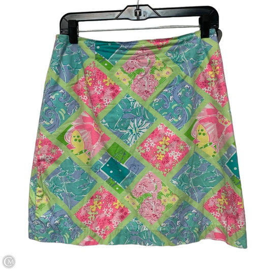 Skirt Designer By Lilly Pulitzer In Green & Pink, Size: M