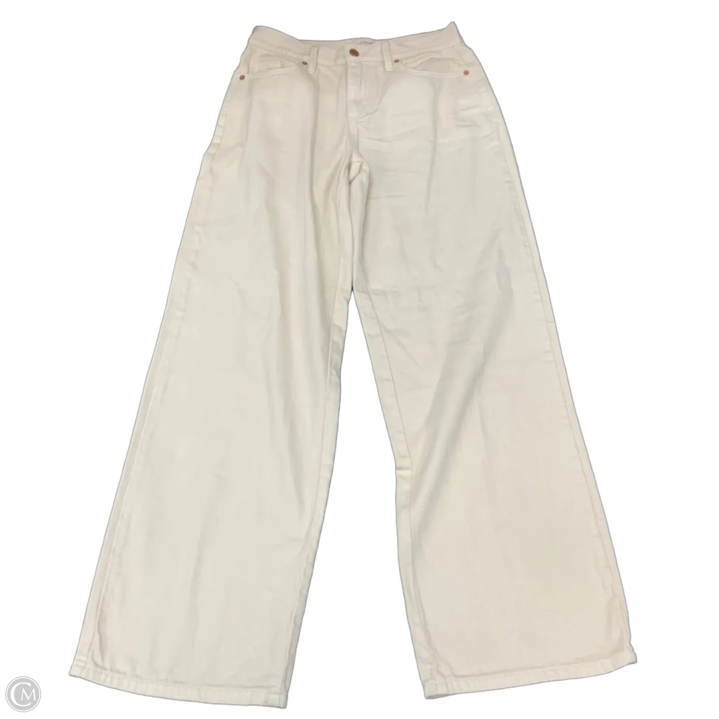 Jeans Wide Leg By Universal Thread In Cream Denim, Size: 2