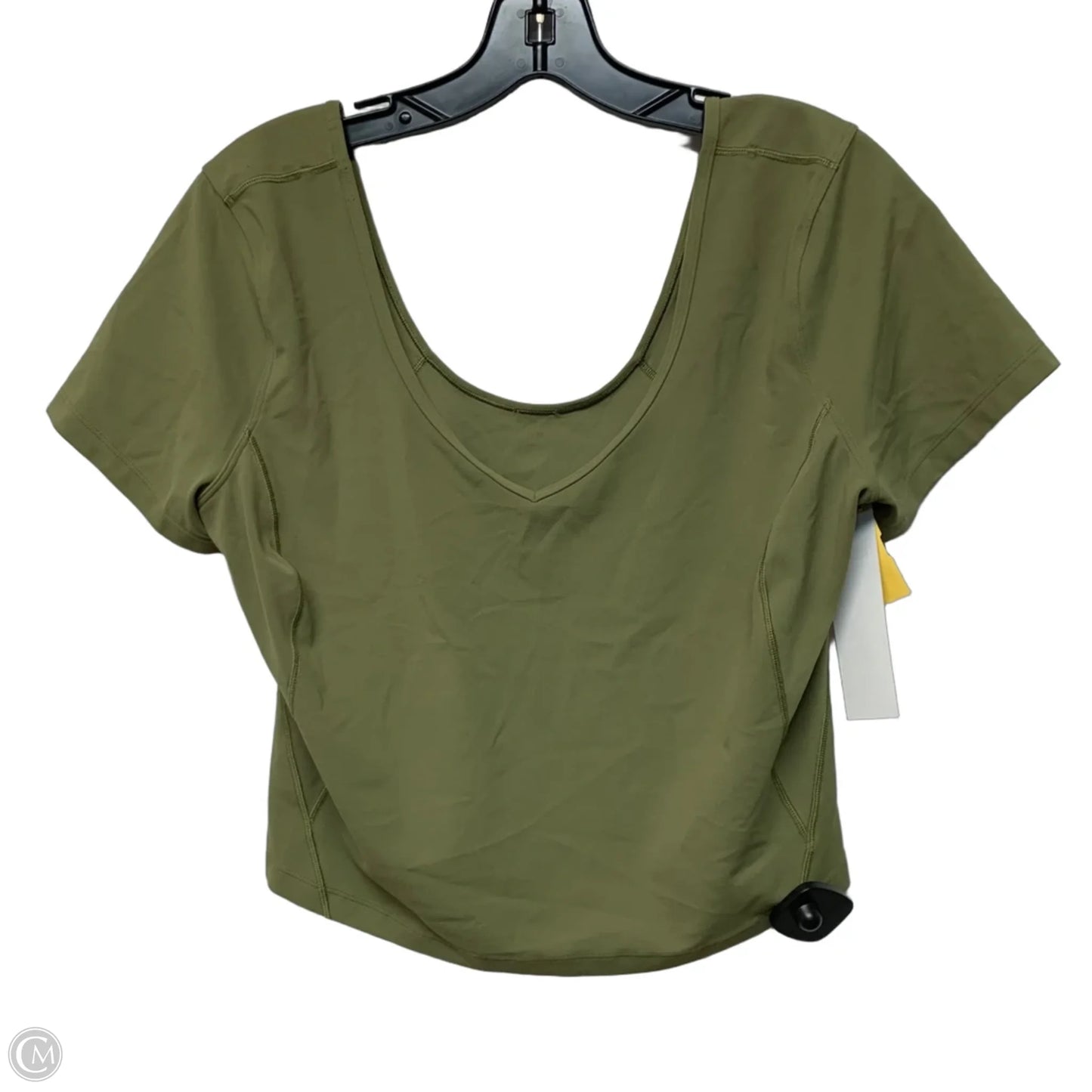 Athletic Top Short Sleeve By Lululemon In Green, Size: L
