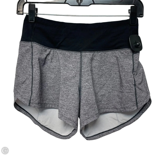 Athletic Shorts By Lululemon In Black & Grey, Size: Xs