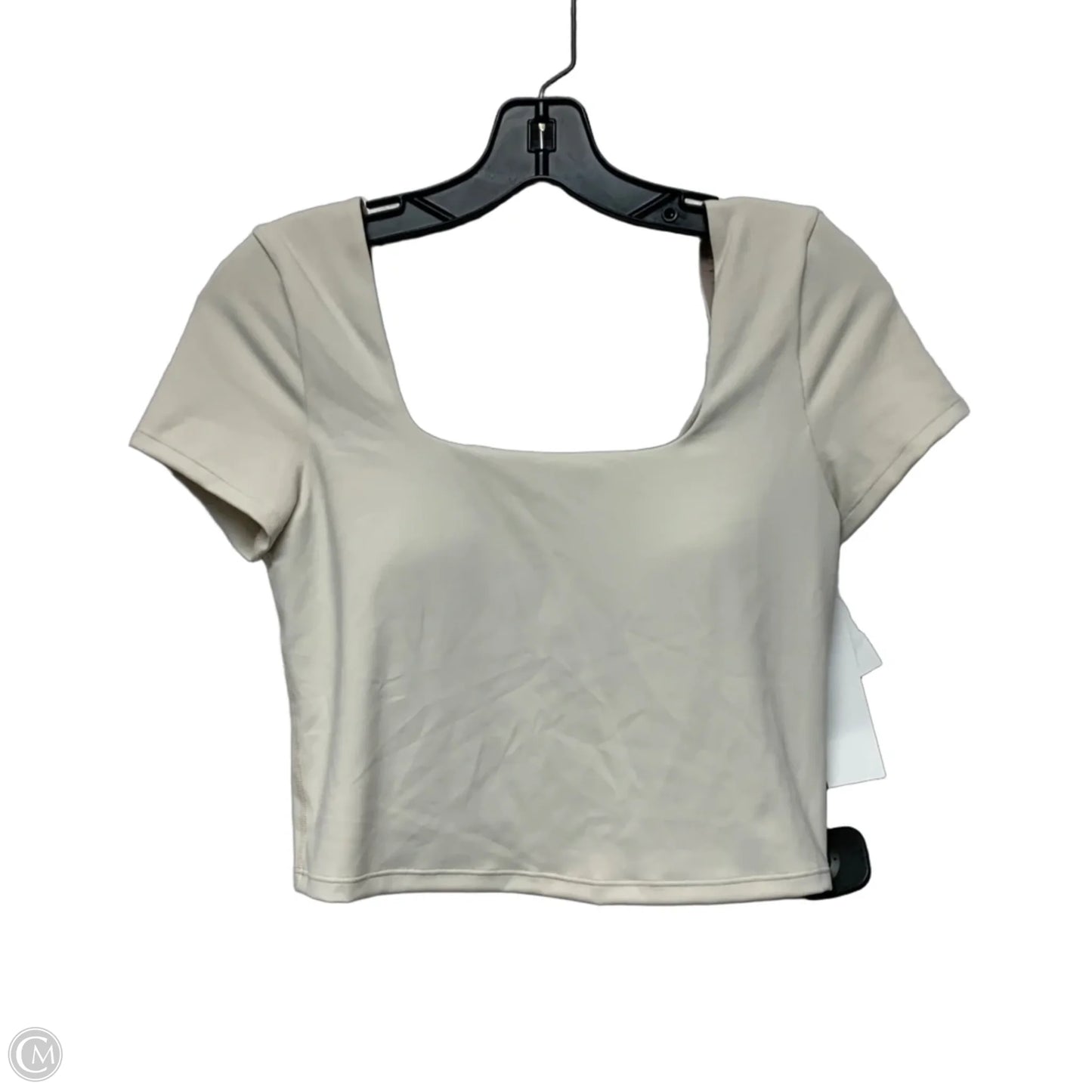 Athletic Top Short Sleeve By Lululemon In Cream, Size: M