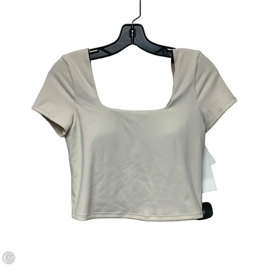 Athletic Top Short Sleeve By Lululemon In Cream, Size: M