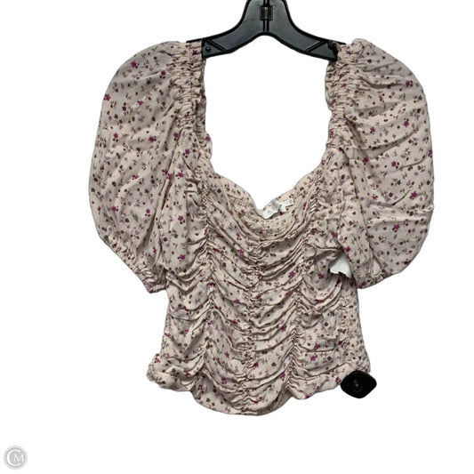 Top Short Sleeve By Astr In Floral Print, Size: L