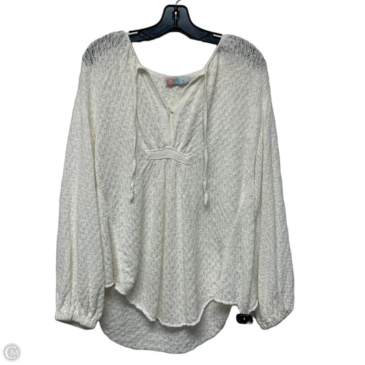 Top Long Sleeve By Free People In Cream, Size: Xs