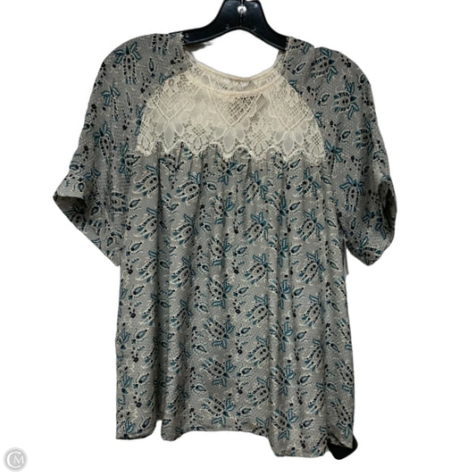 Blouse Short Sleeve By Sea New York In Grey, Size: Xs