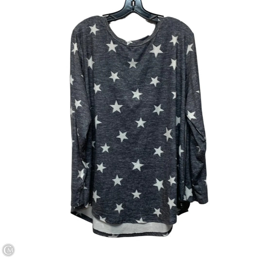 Top Long Sleeve In Grey, Size: 2x