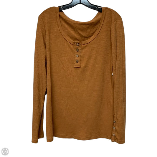 Top Long Sleeve In Orange, Size: Xxl