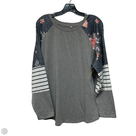 Top Long Sleeve In Grey, Size: 2x