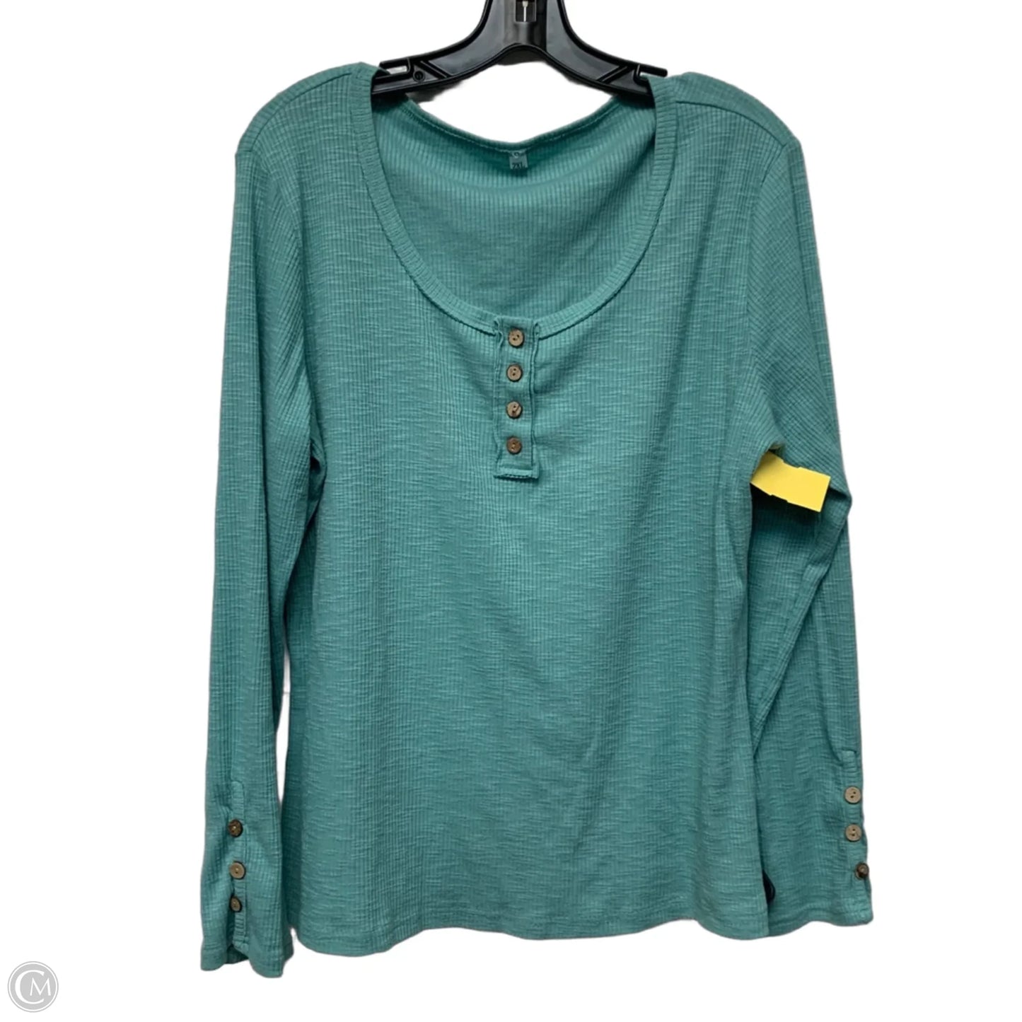 Top Long Sleeve In Blue, Size: 2x