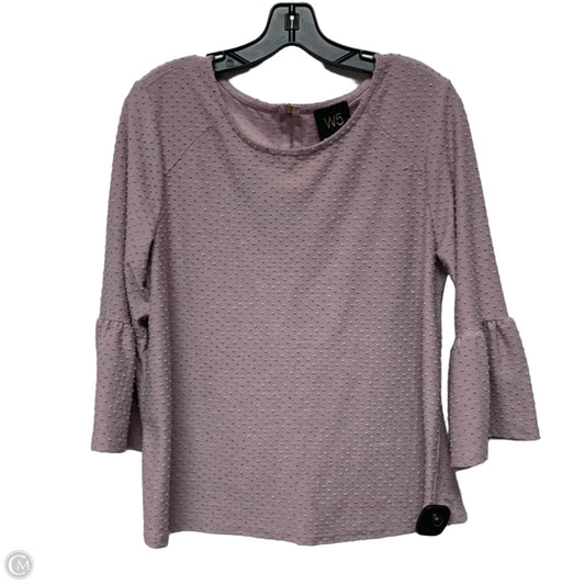 Top Long Sleeve By W5 In Purple, Size: L