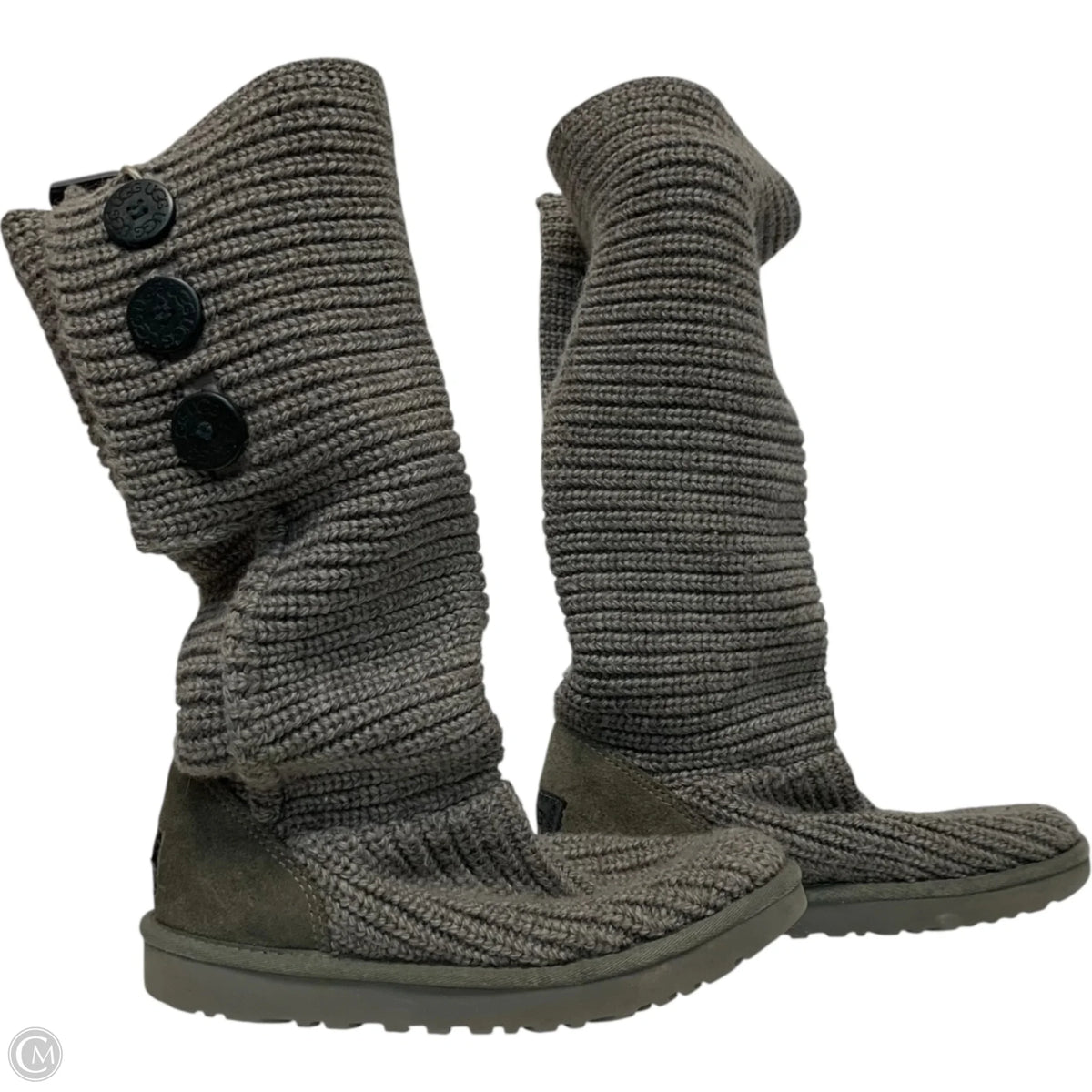 Boots Designer By Ugg In Grey, Size: 8