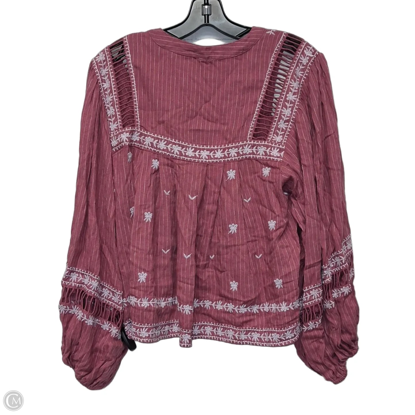 Top Long Sleeve By Free People In Pink, Size: Sp
