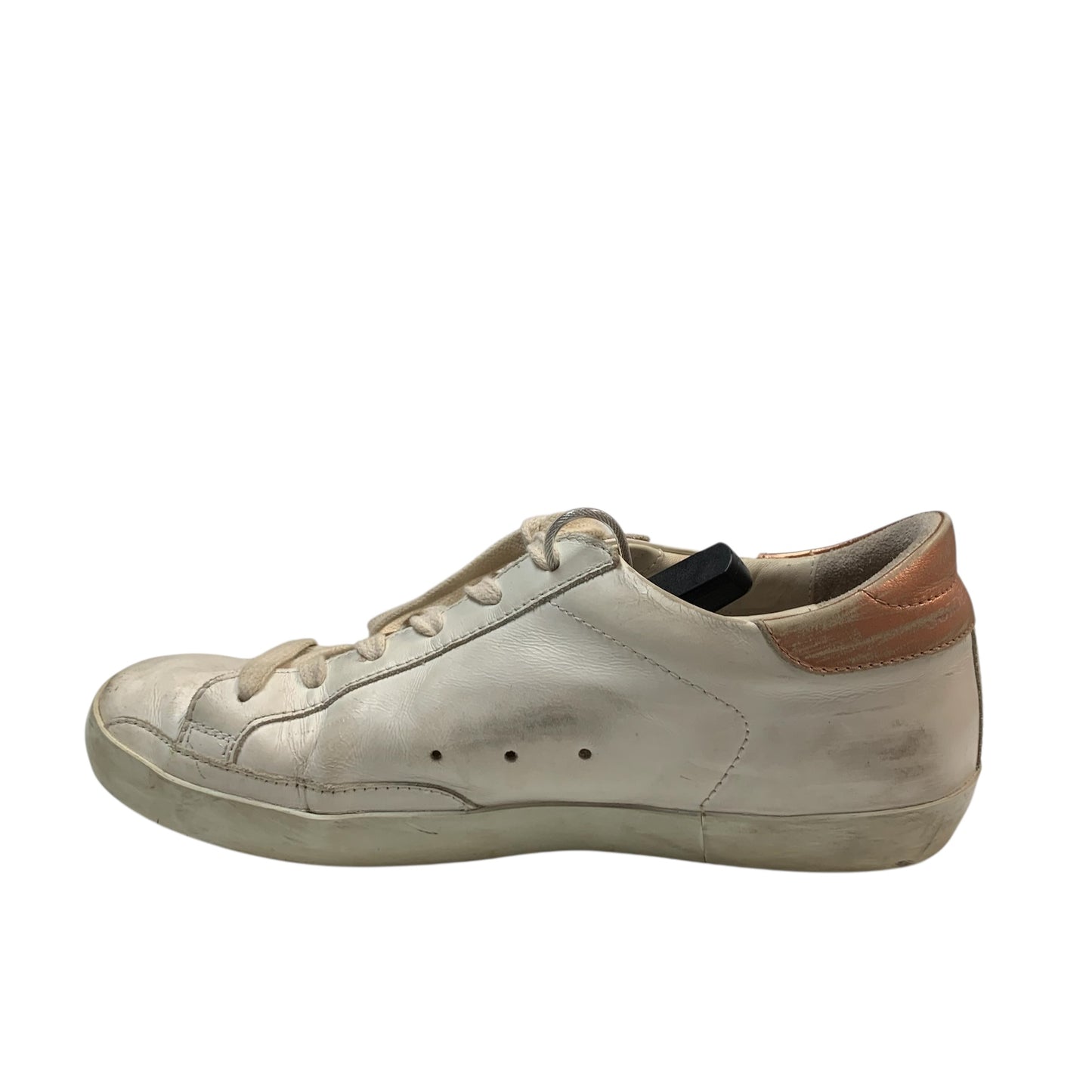 Shoes Luxury Designer By Golden Goose In Pink & White, Size: 7