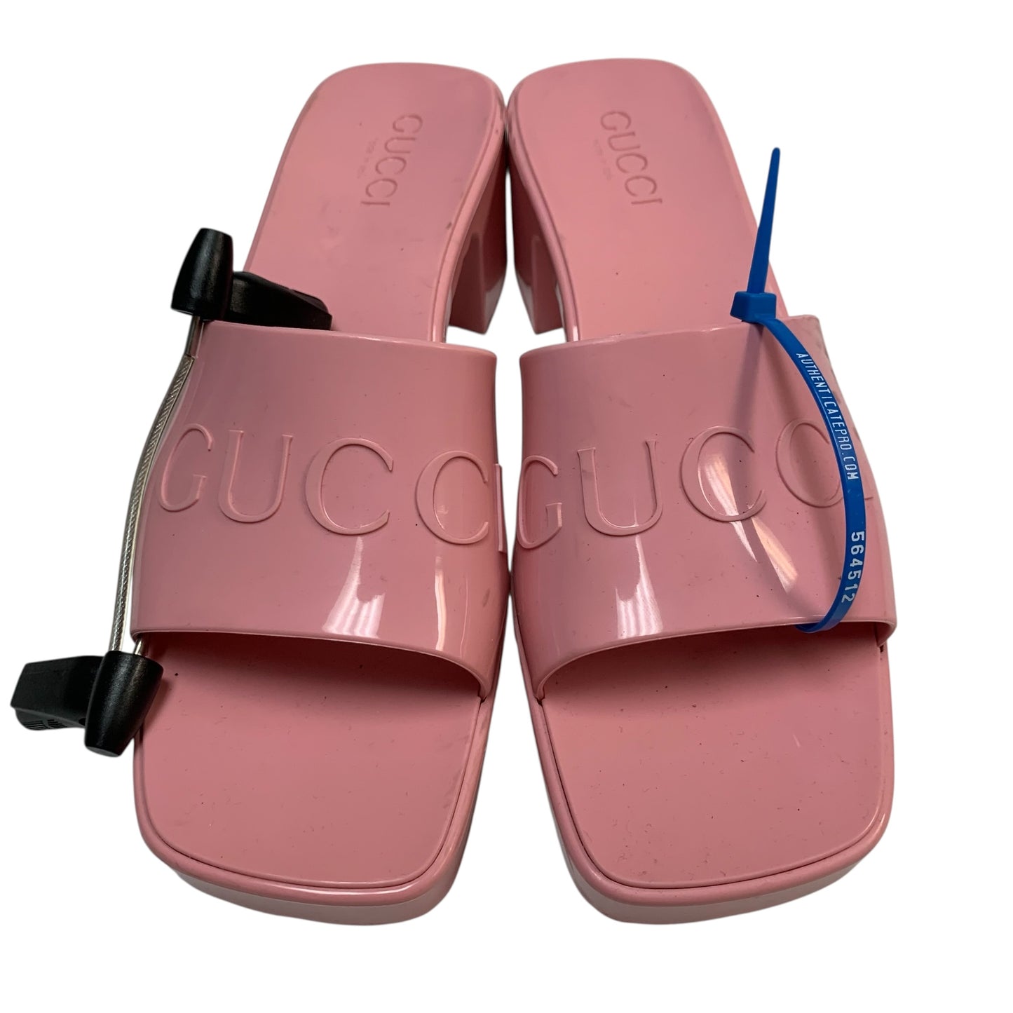 Sandals Luxury Designer By Gucci In Pink, Size: 8