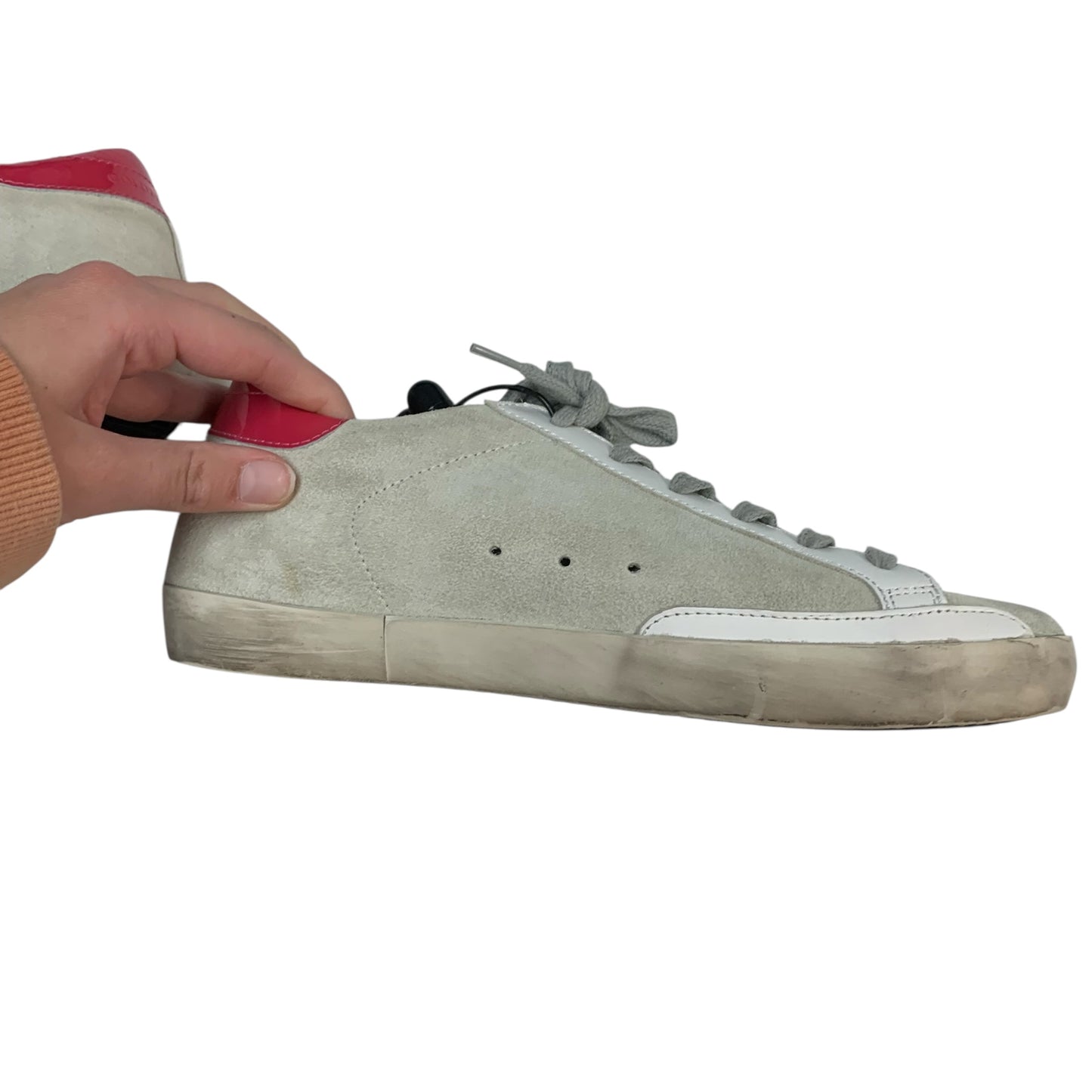 Shoes Luxury Designer By Golden Goose In Grey, Size: 8