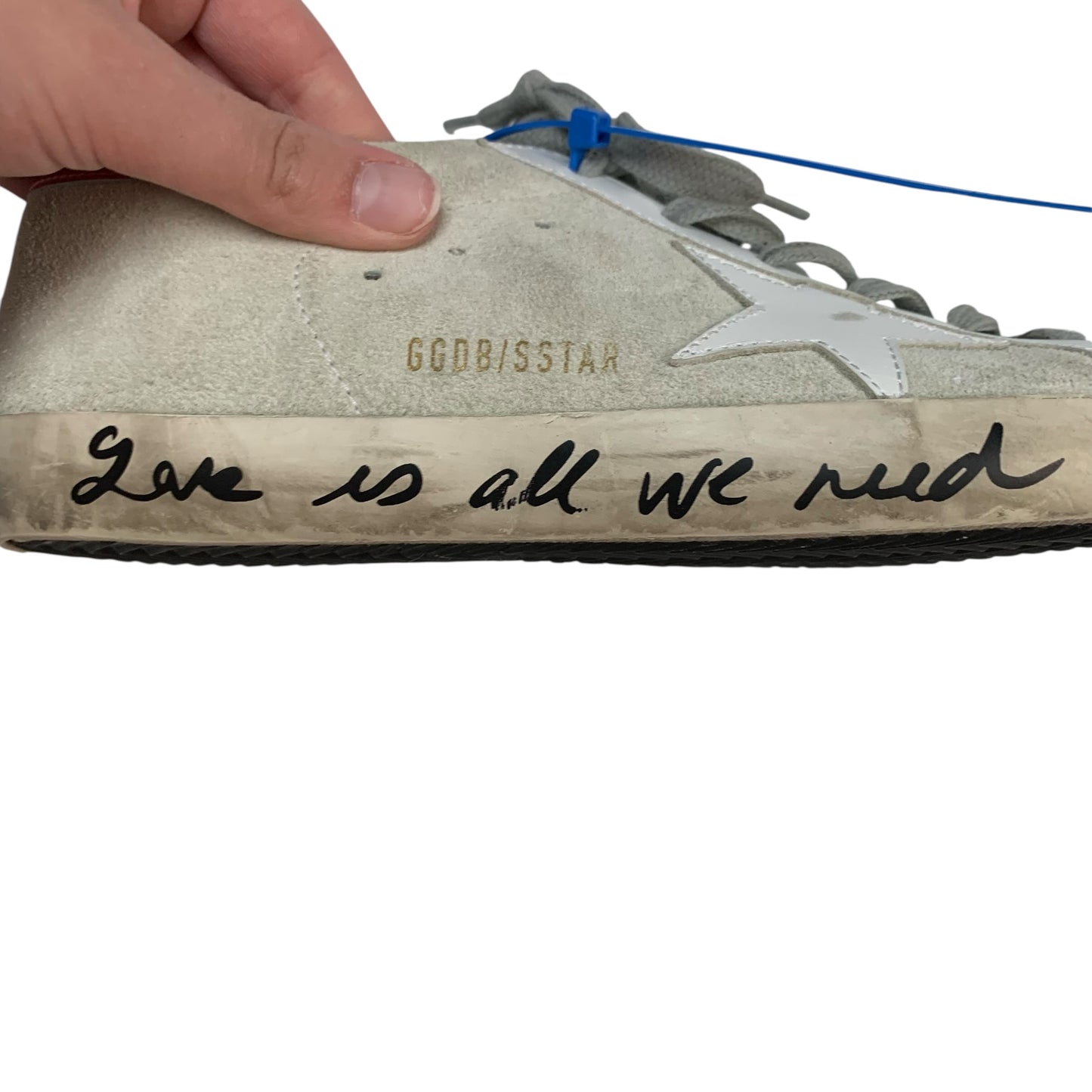 Shoes Luxury Designer By Golden Goose In Grey, Size: 8