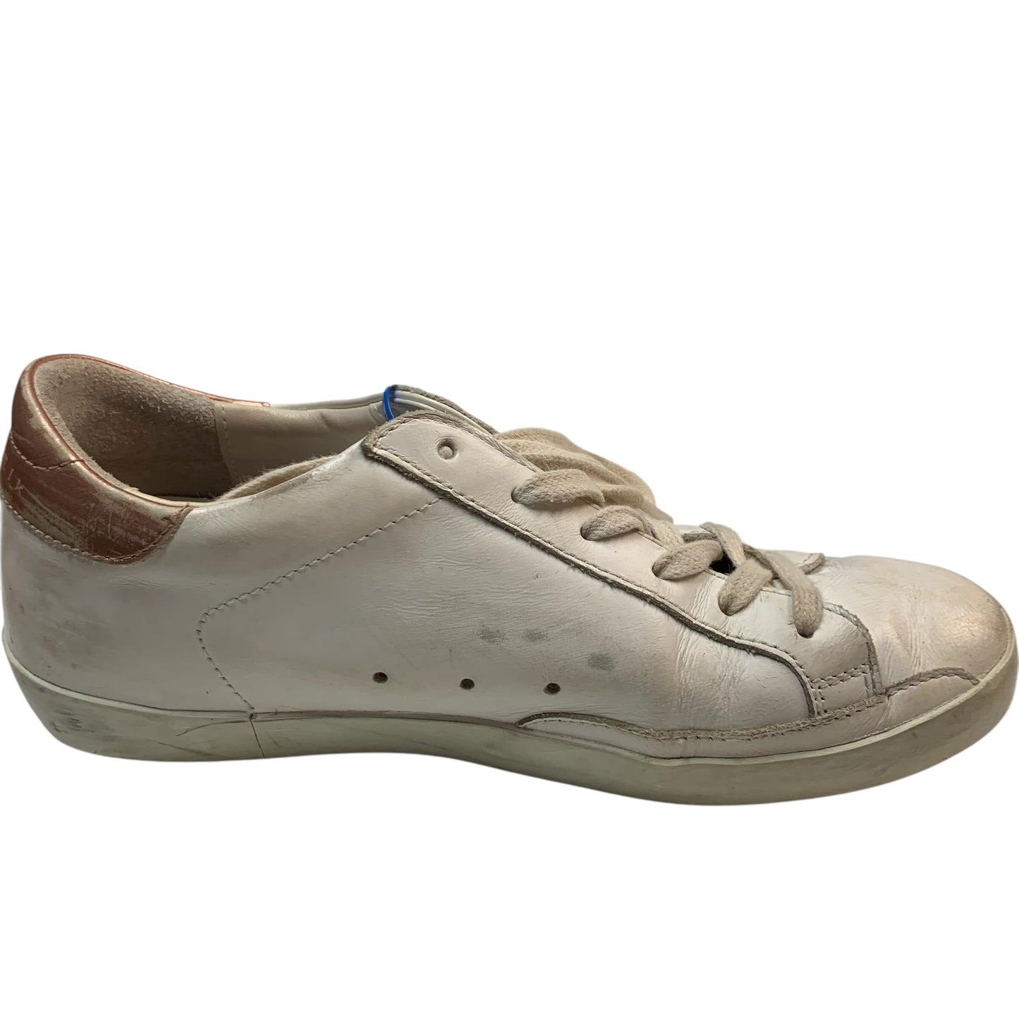 Shoes Luxury Designer By Golden Goose In Pink & White, Size: 7