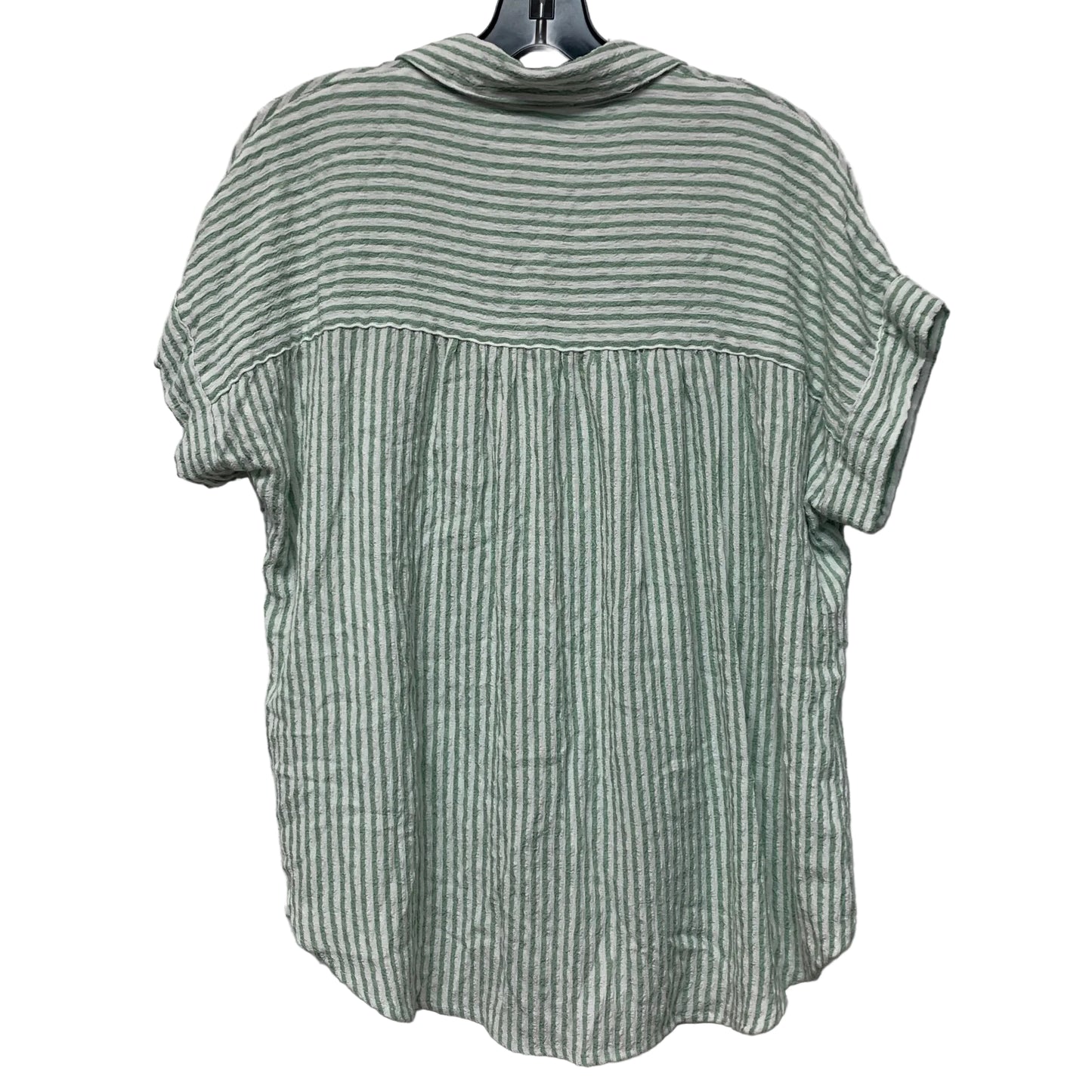 Top Short Sleeve By Jane And Delancey In Green & White, Size: S