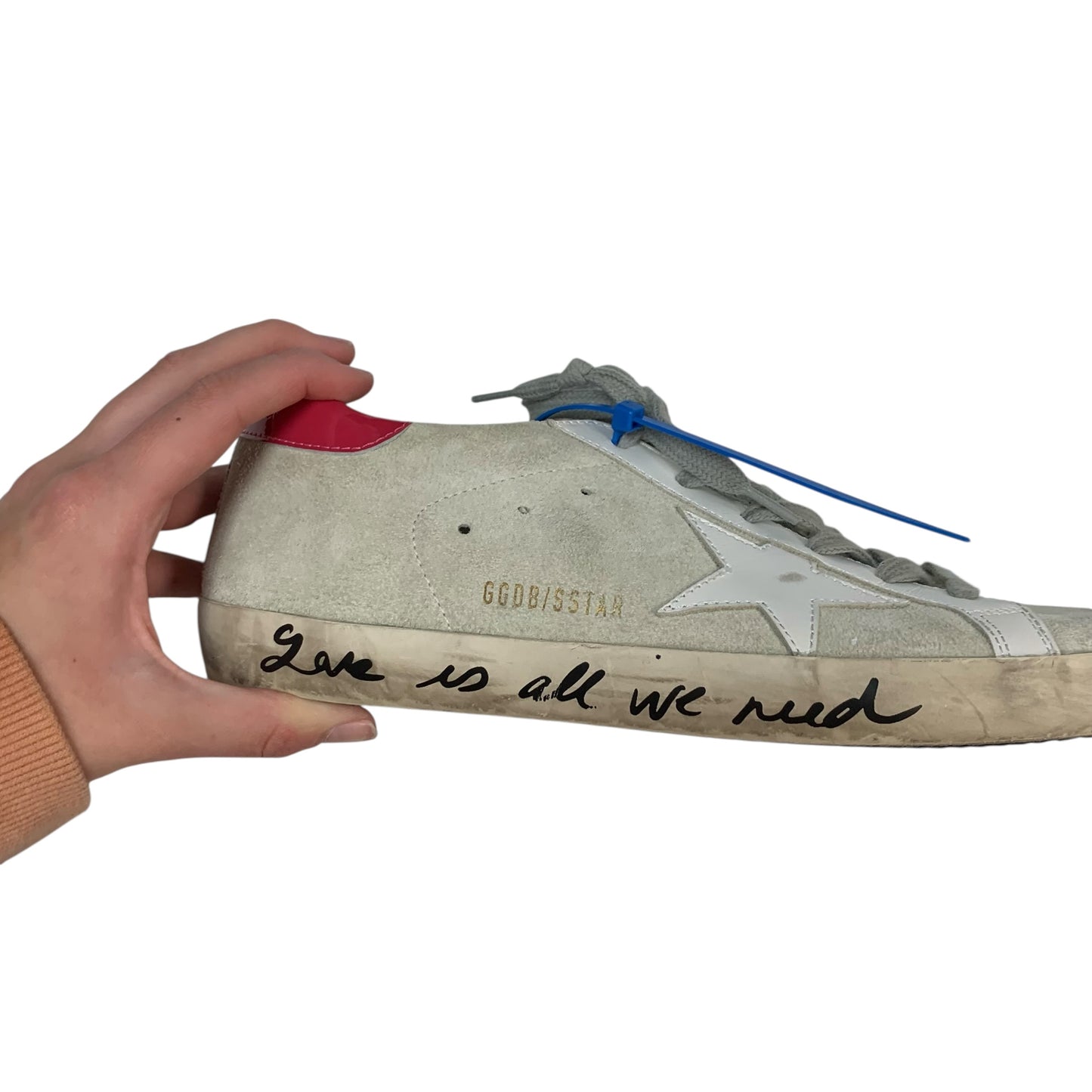 Shoes Luxury Designer By Golden Goose In Grey, Size: 8
