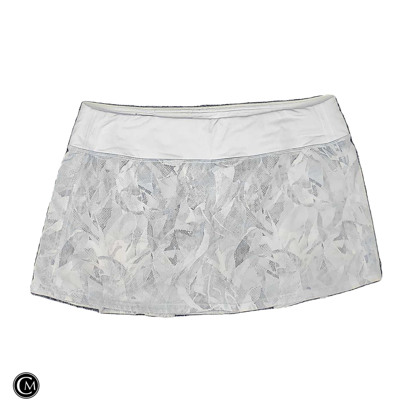 Athletic Skort By Lululemon In Grey & White, Size: M image 1