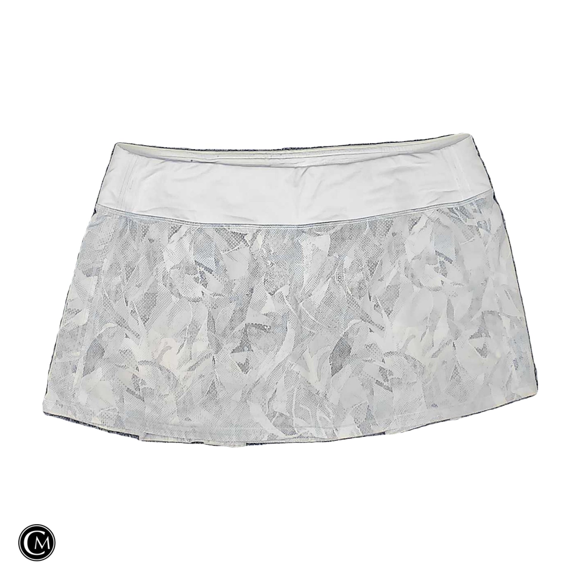 Athletic Skort By Lululemon In Grey & White, Size: M image 1