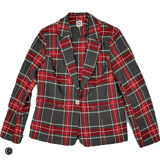 Blazer By Anne Klein In Plaid Pattern, Size: M image 1