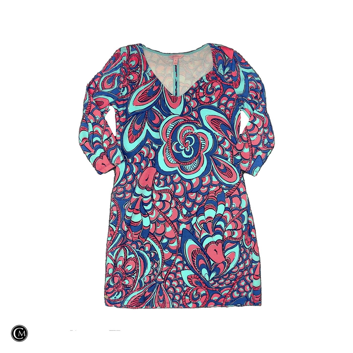 Dress Designer By Lilly Pulitzer In Blue & Pink, Size: M image 1