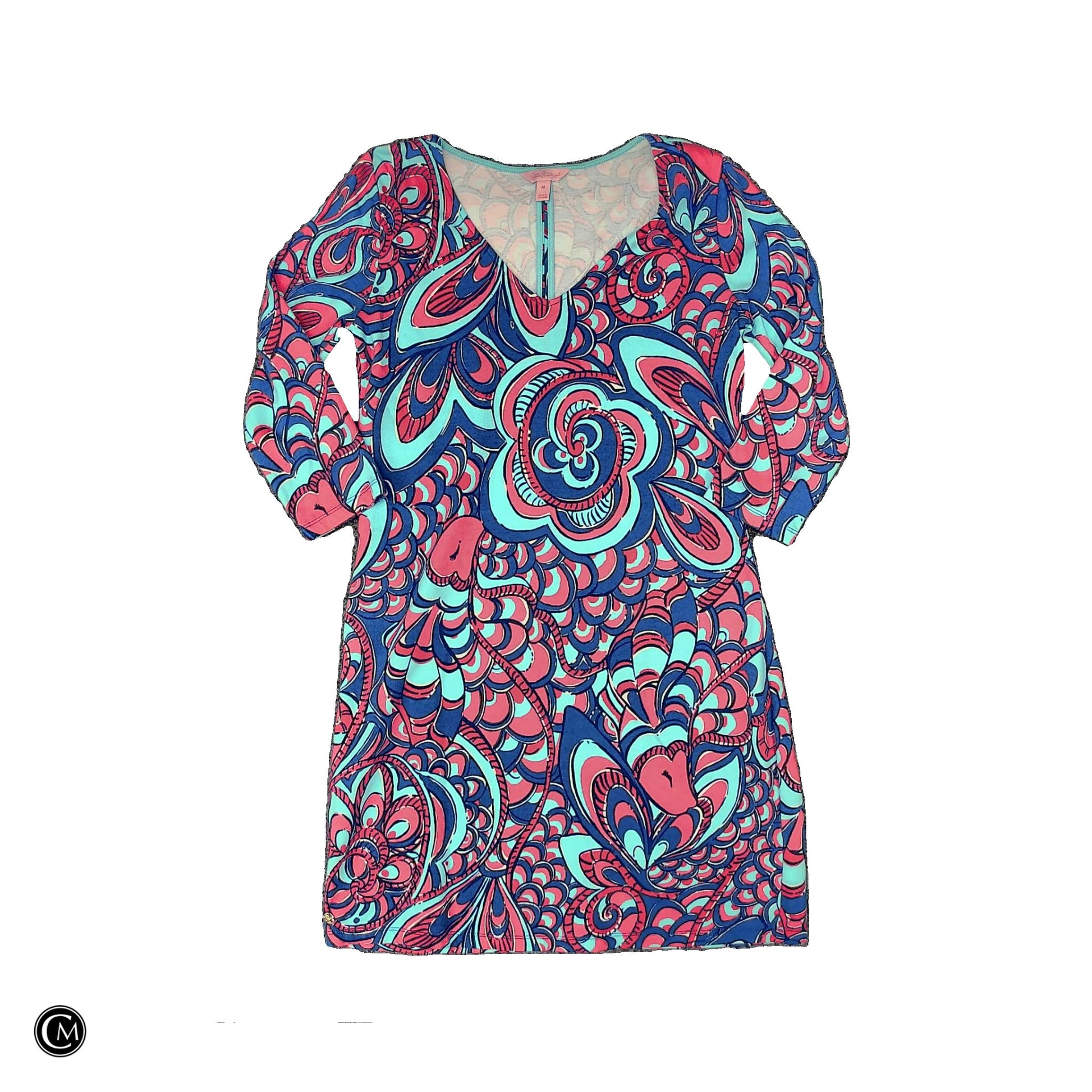 Dress Designer By Lilly Pulitzer In Blue & Pink, Size: M image 1