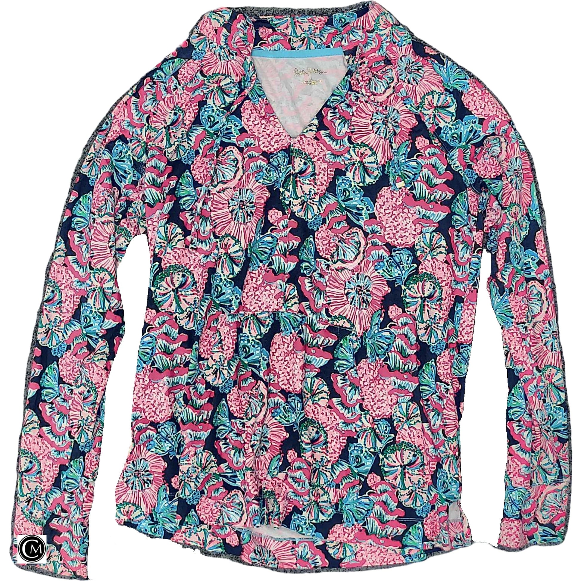 Top Ls Designer By Lilly Pulitzer In Blue & Pink, Size: L image 1